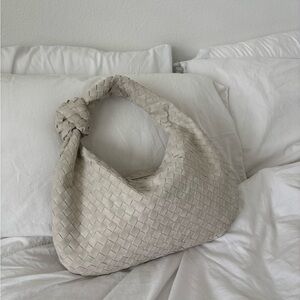 Elegant Cream Woven Bag